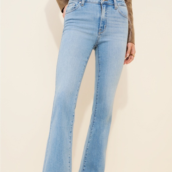 Just Black Denim - Just Black Light Blue High-Rise Flare Jeans NWT